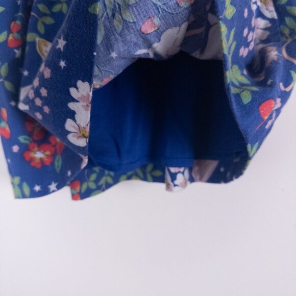 NEW Mini Boden Fantasy Unicorn Print Lined Flannel Skirt Blue Girls 2-3Y - Picture 4 of 7